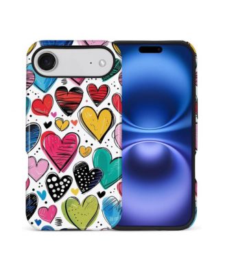 Colorful heart doodle for iphone ai