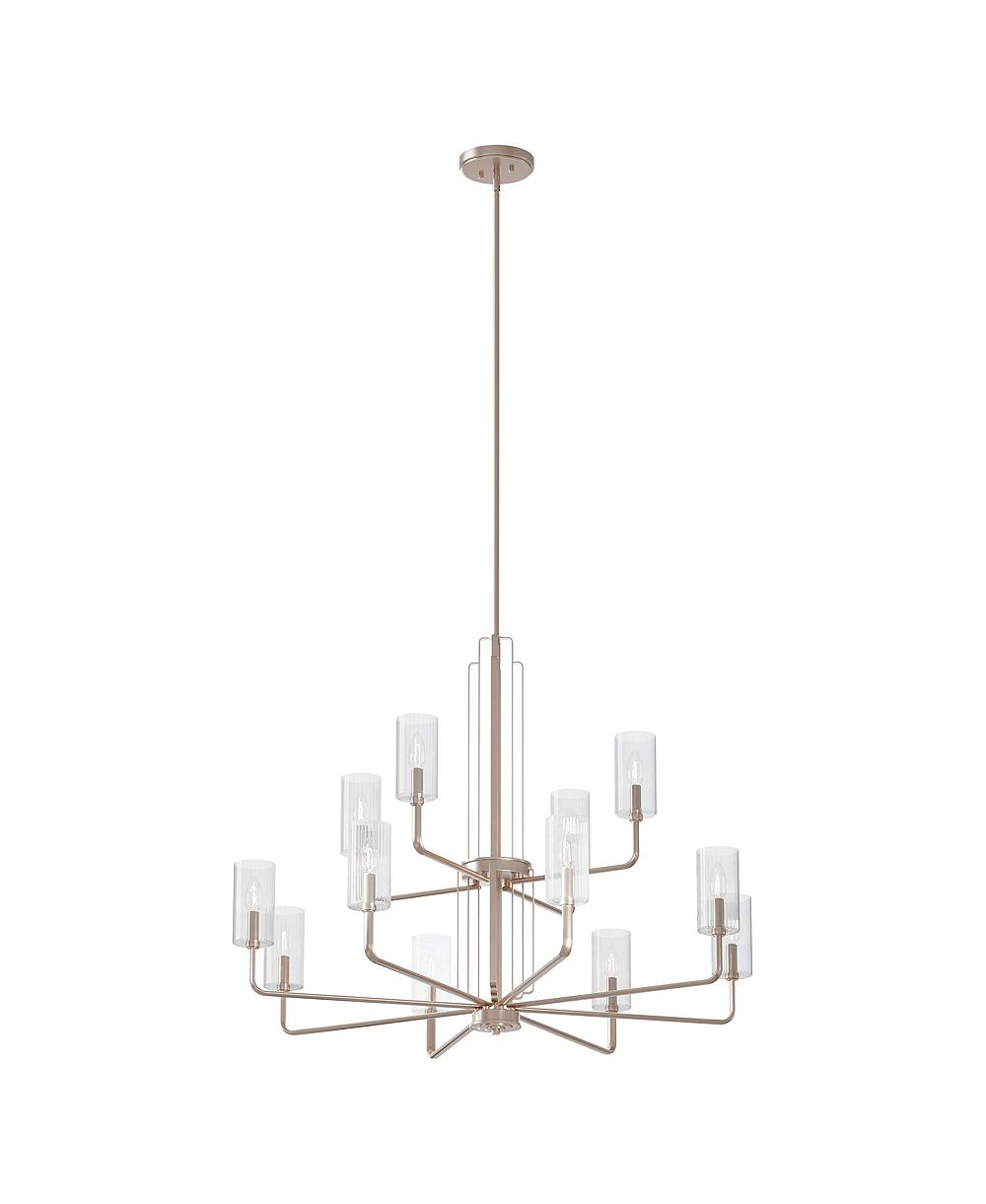 Kichler Kimrose 40 1/2"W Polished Satin Nickel 12-Light Chandelier