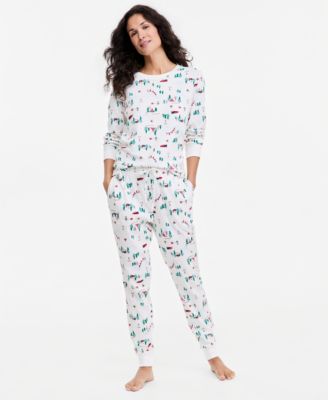 Holiday Lane Women's Holiday Village Pajama Set, Created for Macy's