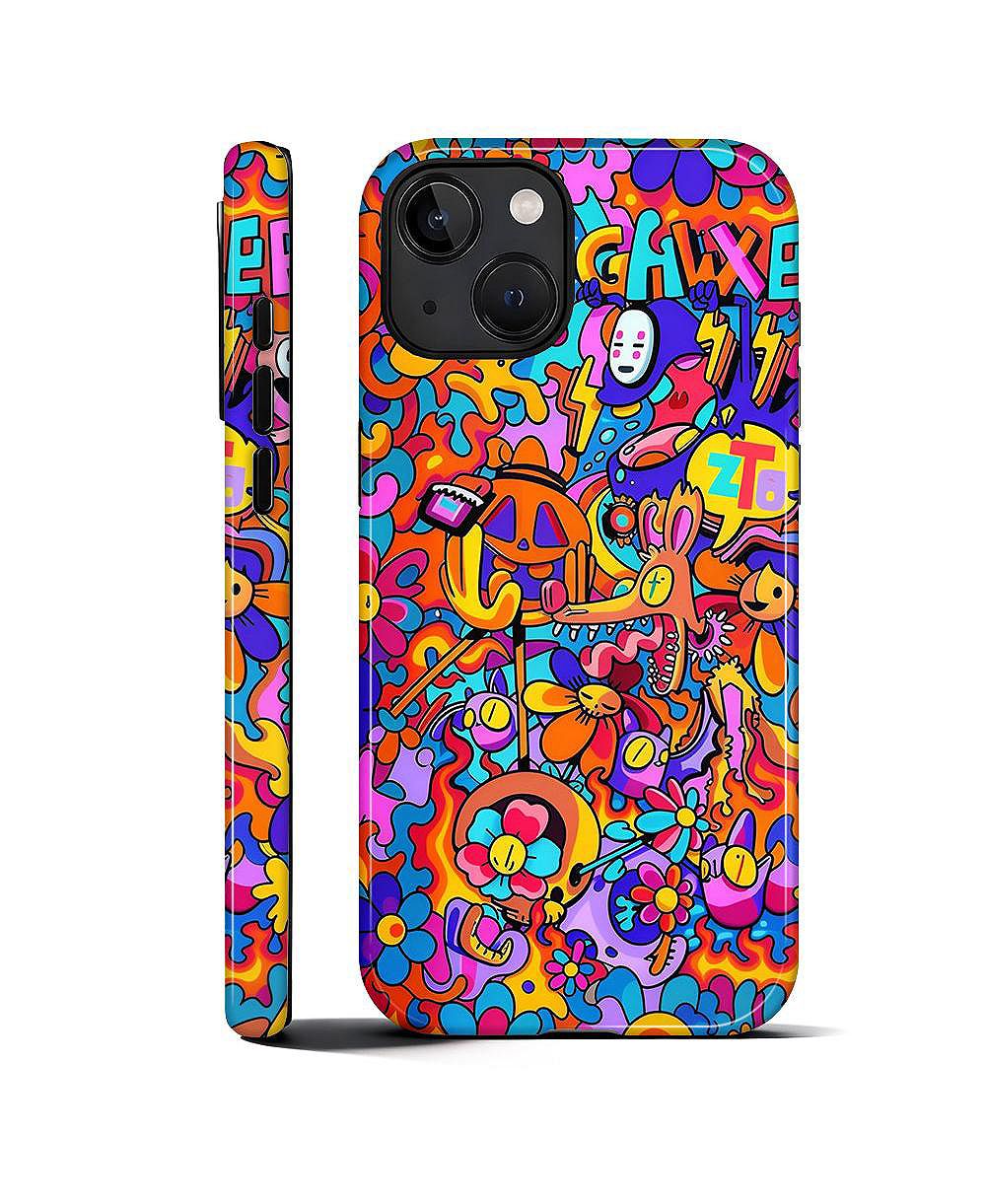 Чехол для телефона LISEN Psycho Garden с поднятым кольцом для камеры, 2-слойный, для Apple iPhone 17 Pro Max