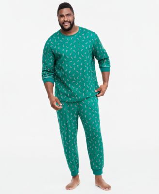 Holiday Lane Men's Big & Tall Candy Cane Pajamas Set, Created for Macy's