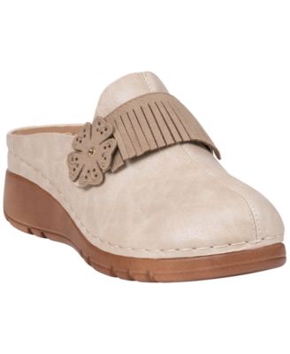 Женские мюли-тапочки GC Shoes Cooper с цветочным принтом и бахромой