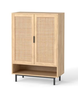GOUUN 43-Inch 6-Tier Shoe Cabinet with Woven Double Doors