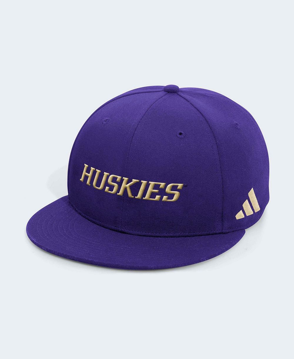 Men's adidas Purple Washington Huskies 2026 Sideline Snapback Hat