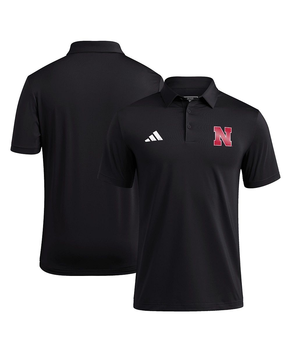 Men's adidas  Black Nebraska Huskers Our Red Burns Brighter Ultimate365 Polo