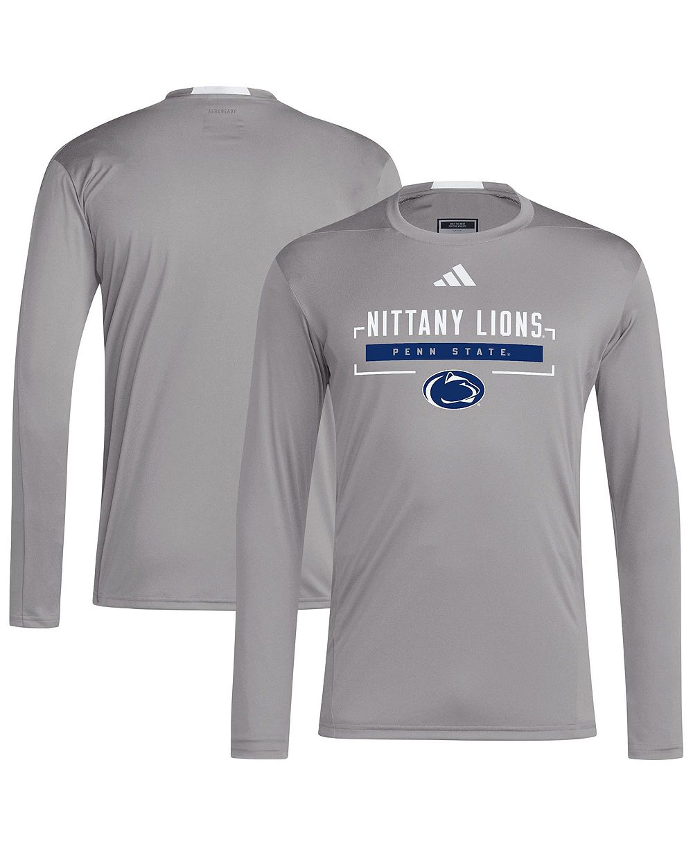 adidas Men's Gray Penn State Nittany Lions D4T Long Sleeve T-Shirt