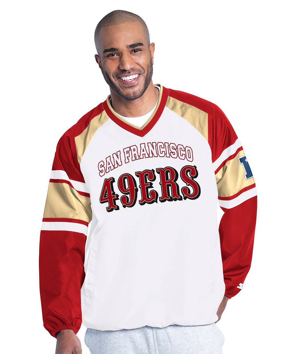 Мужская белая тренировочная джерси Starter San Francisco 49ers Infield Play Raglan