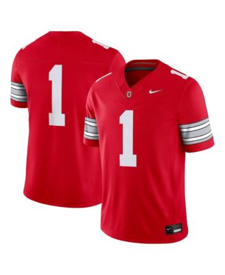 Мужская игровая джерси Nike #1 Scarlet Ohio State Buckeyes Home Vapor F.U.S.E. Limited