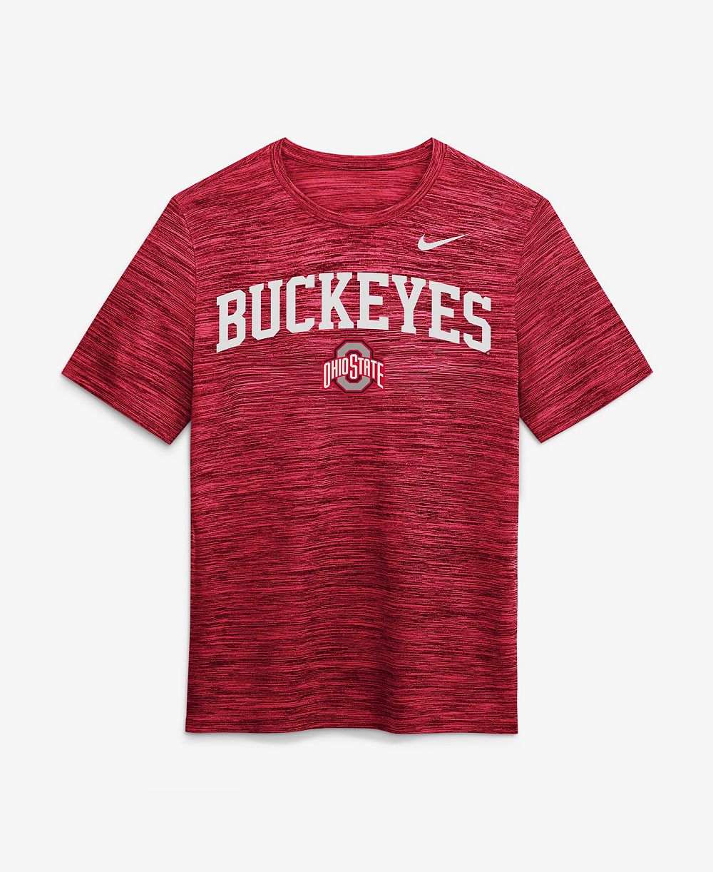 Мужская футболка Nike с логотипом Ohio State Buckeyes, цвет бордовый, технология Dri-FIT