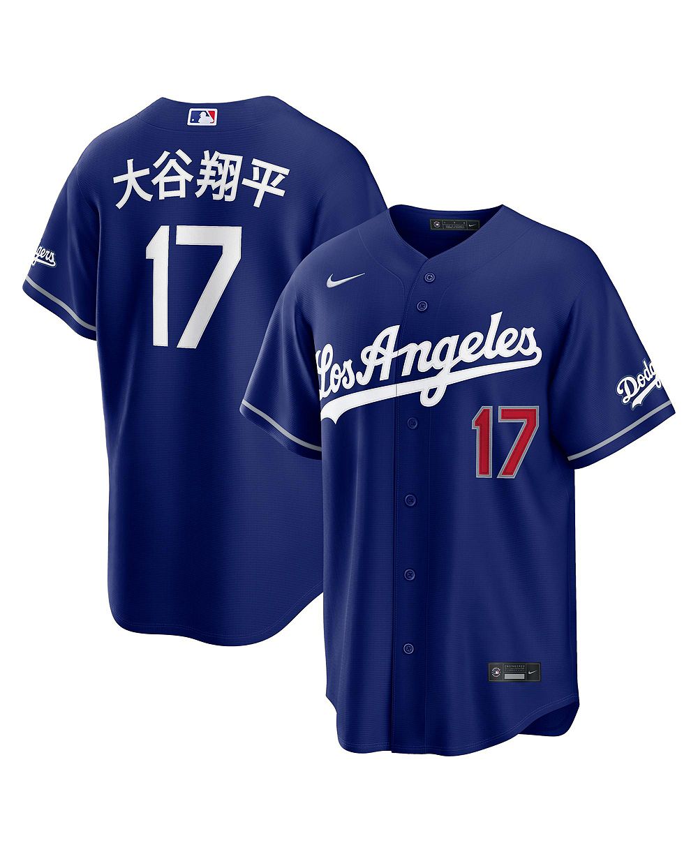 Nike Men's Shohei Ohtani Royal Los Angeles Dodgers Kanji Alternate Stadium Jersey