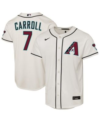 Домашняя стадионная джерси Nike Corbin Carroll Cream Arizona Diamondbacks для мальчиков и девочек