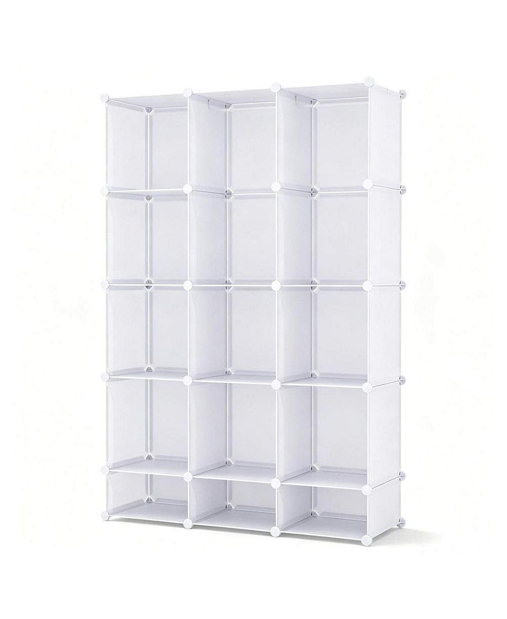 Slickblue 3-Cube Modular Kids Wardrobe with Clothes Rods and Storage Shelves