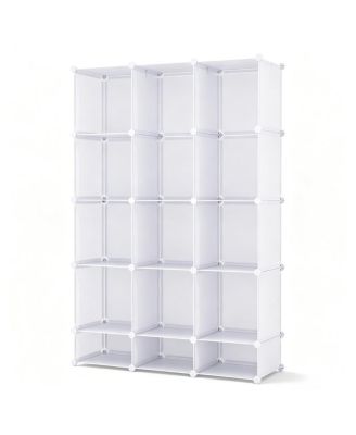 Slickblue 3-Cube Modular Kids Wardrobe with Clothes Rods and Storage Shelves