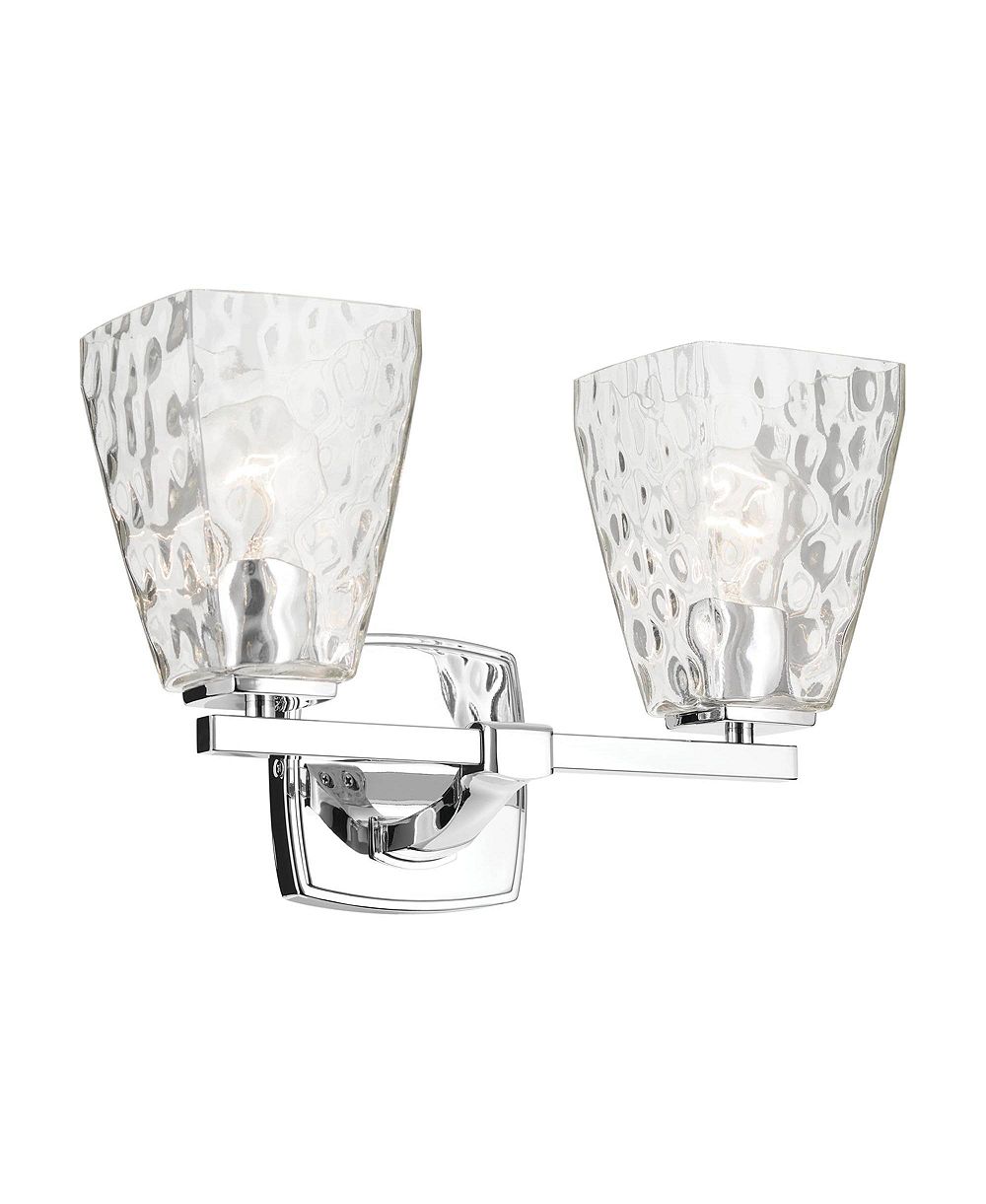 Kichler Marant Chrome Bath 2Lt с прозрачным стеклянным колпаком