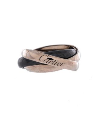 Pre-Owned Cartier стопочное кольцо Trinity из 3 колец из белого золота 18 карат
