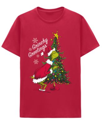 Hybrid Apparel Men's Grinchy Greetings Crewneck Graphic T-Shirt