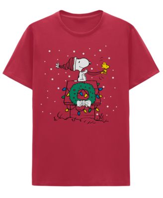 Hybrid Apparel Men's Snoopy House Sleigh Graphic Classic-Fit T-Shirt
