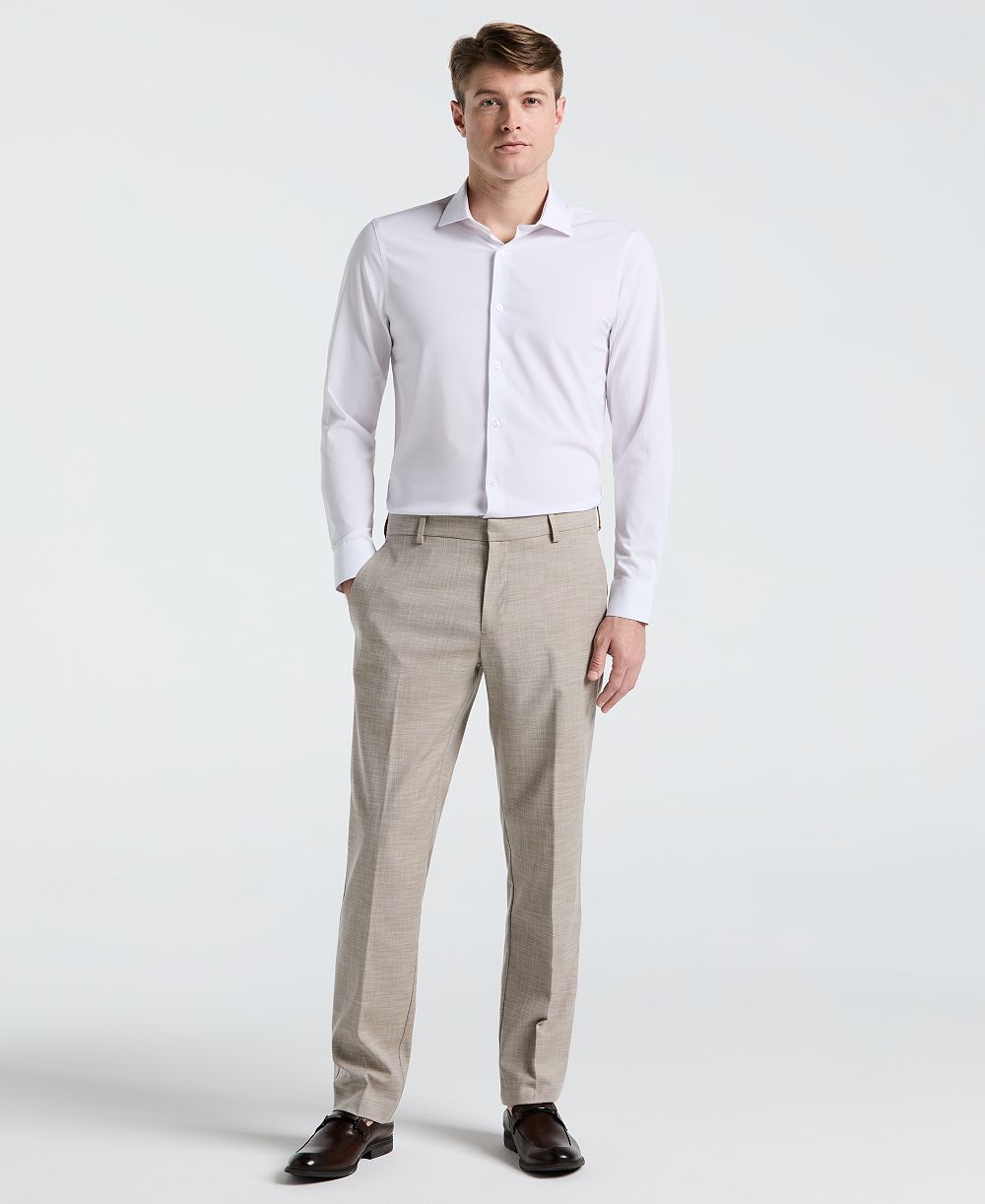 Perry Ellis Portfolio Men's Modern-Fit Sharkskin Dress Pants