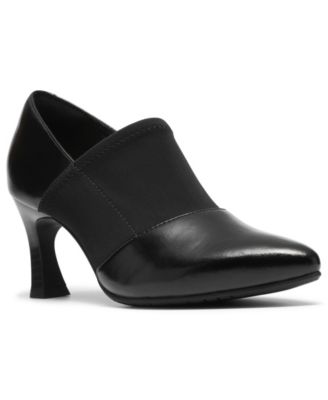 Clarks женские кожаные туфли на каблуке с острым носком