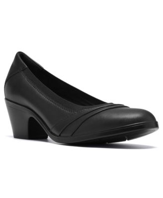 Clarks женские кожаные туфли Emily 2 Gracie на квадратном каблуке с круглым носком