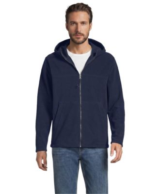 Lands' End Men's Anyweather RainDefense Full Zip Fleece Hoodie