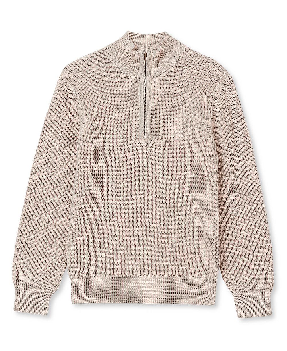 Lands' End Boys Quarter Zip Chunky Sweater
