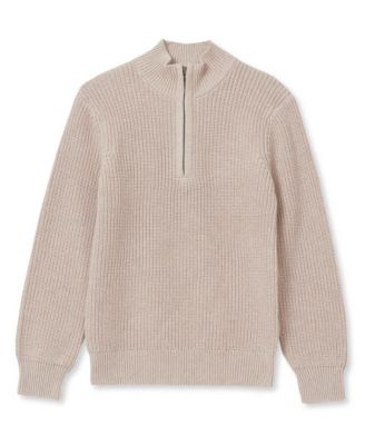 Lands' End детский свитер с воротником-стойкой на молнии Quarter Zip