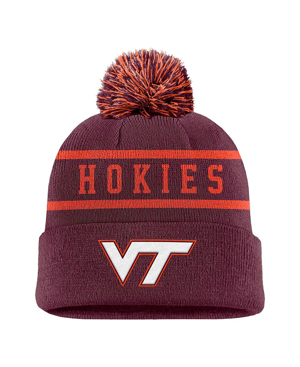 Men's Nike Maroon Virginia Tech Hokies Peak Cuffed Knit Hat with Pom