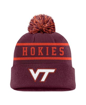 Men's Nike Maroon Virginia Tech Hokies Peak Cuffed Knit Hat with Pom