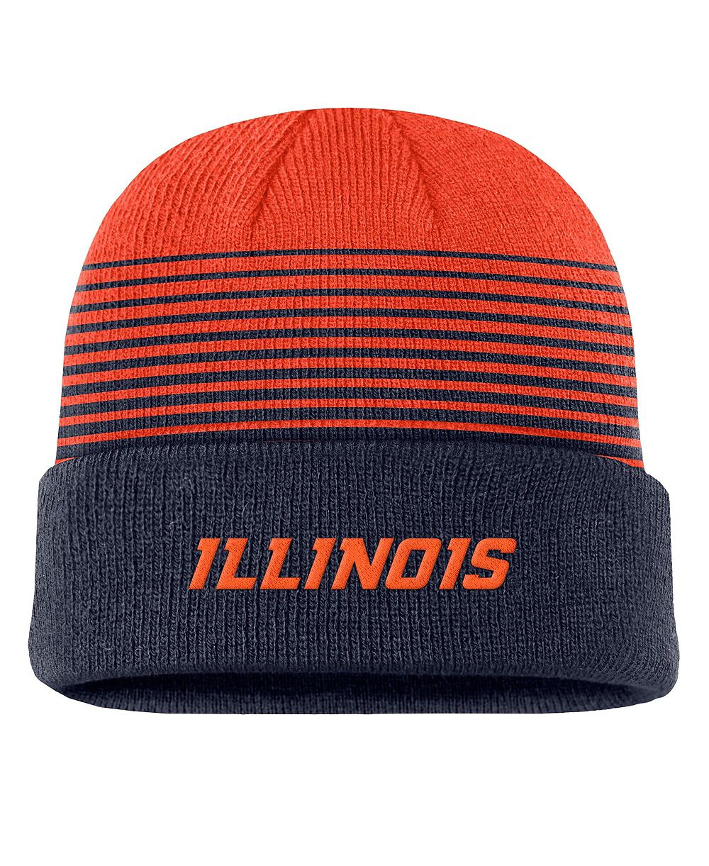 Men's Nike Navy/Orange Illinois Fighting Illini 2026 On-Field Gradient Terra Cuffed Knit Hat