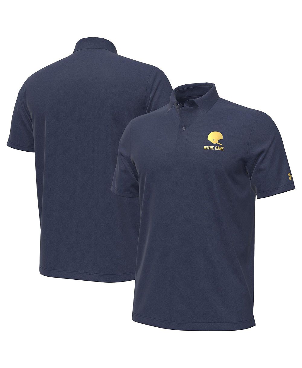 Men's Under Armour  Washed Navy Notre Dame Fighting Irish 2026 Shamrock Series Performance Playoff Polo