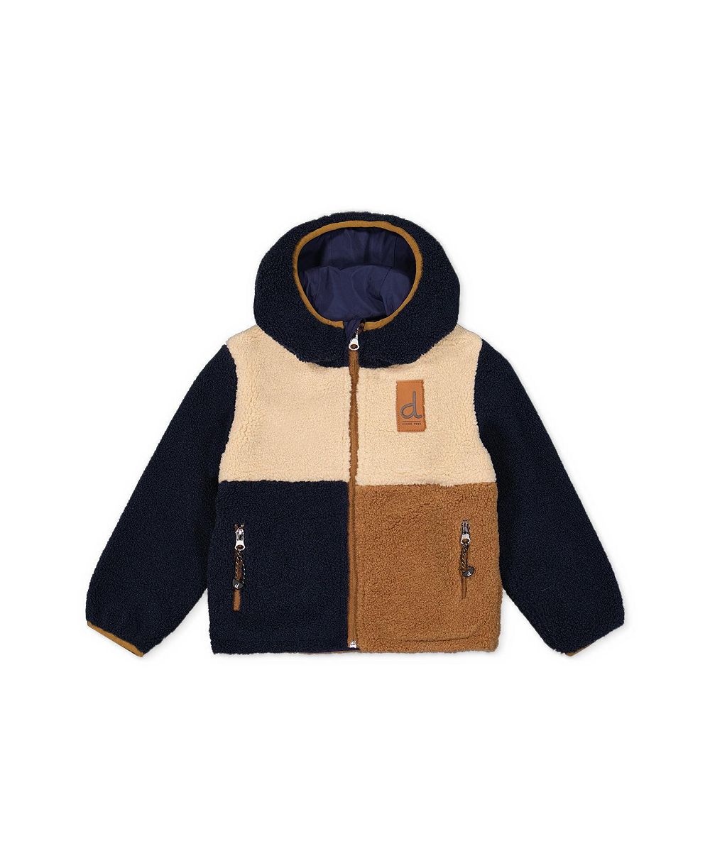 Deux par Deux Baby Boys' Reversible Sherpa Water-Resistant Jacket