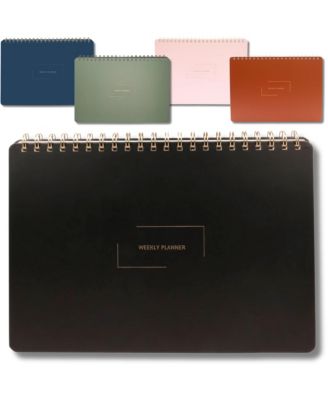 Black weekly planner - landscape