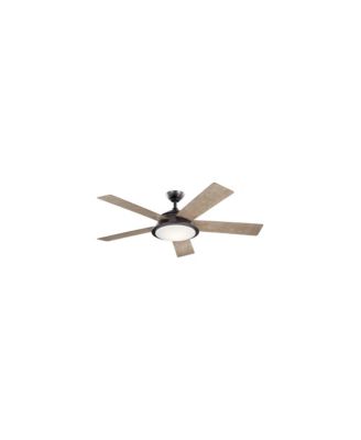 Kichler 56 Verdi Anvil Iron LED Damp Rated Ceiling Fan with Remote