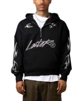 Loiter Men's Rave Quarter-Zip Rhinestone Hoodie