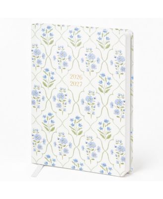 White blue floral 8x10