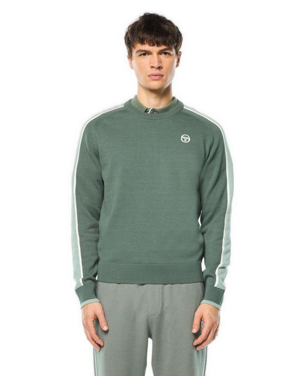 Мужской свитер Sergio Tacchini Fico с длинным рукавом и круглым вырезом, классический крой