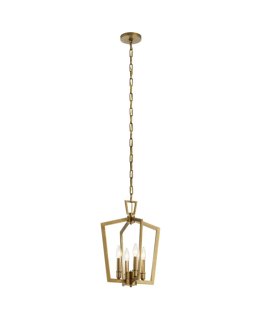 Kichler Abbotswell 14" Wide Brass 4-Light Pendant