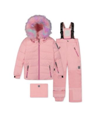 Deux par Deux Toddler Girls' 2T-5T Play Hooded Jacket and Pants, 2-Piece Set