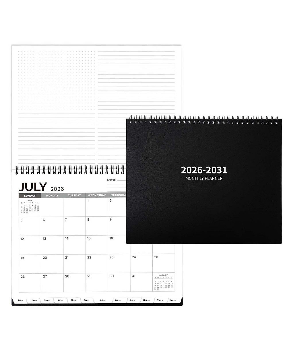 DANRONG 5 Year Monthly Planner Spiral Bound Tabs Ample Writing Space