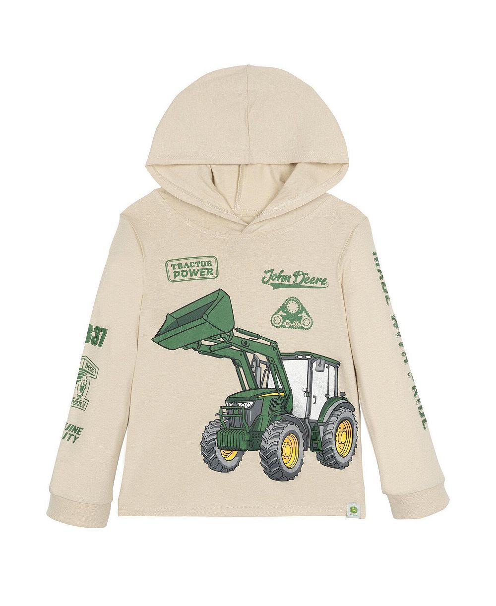 John Deere Boys' 4-20 Crossover-Neck Graphic-Print Pullover Hoodie