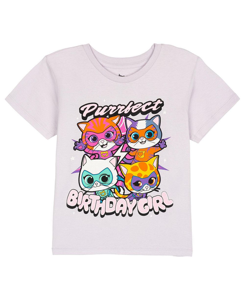 Super Kitties Детская футболка с принтом Disney SuperKitties для девочек 4-16 лет, ко дню рождения