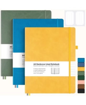 Yellow,olive,blue a4 college ruled