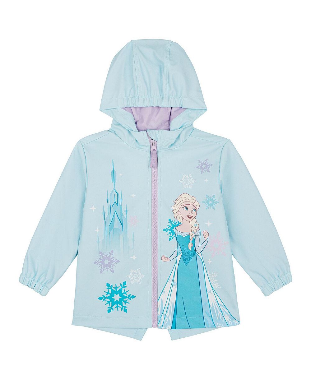 Детская дождевая куртка Frozen Queen Elsa с капюшоном и молнией для малышей девочек