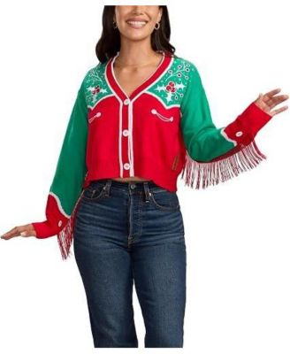 Tipsy Elves женский рождественский ковбойский укороченный кардиган с V-образным вырезом