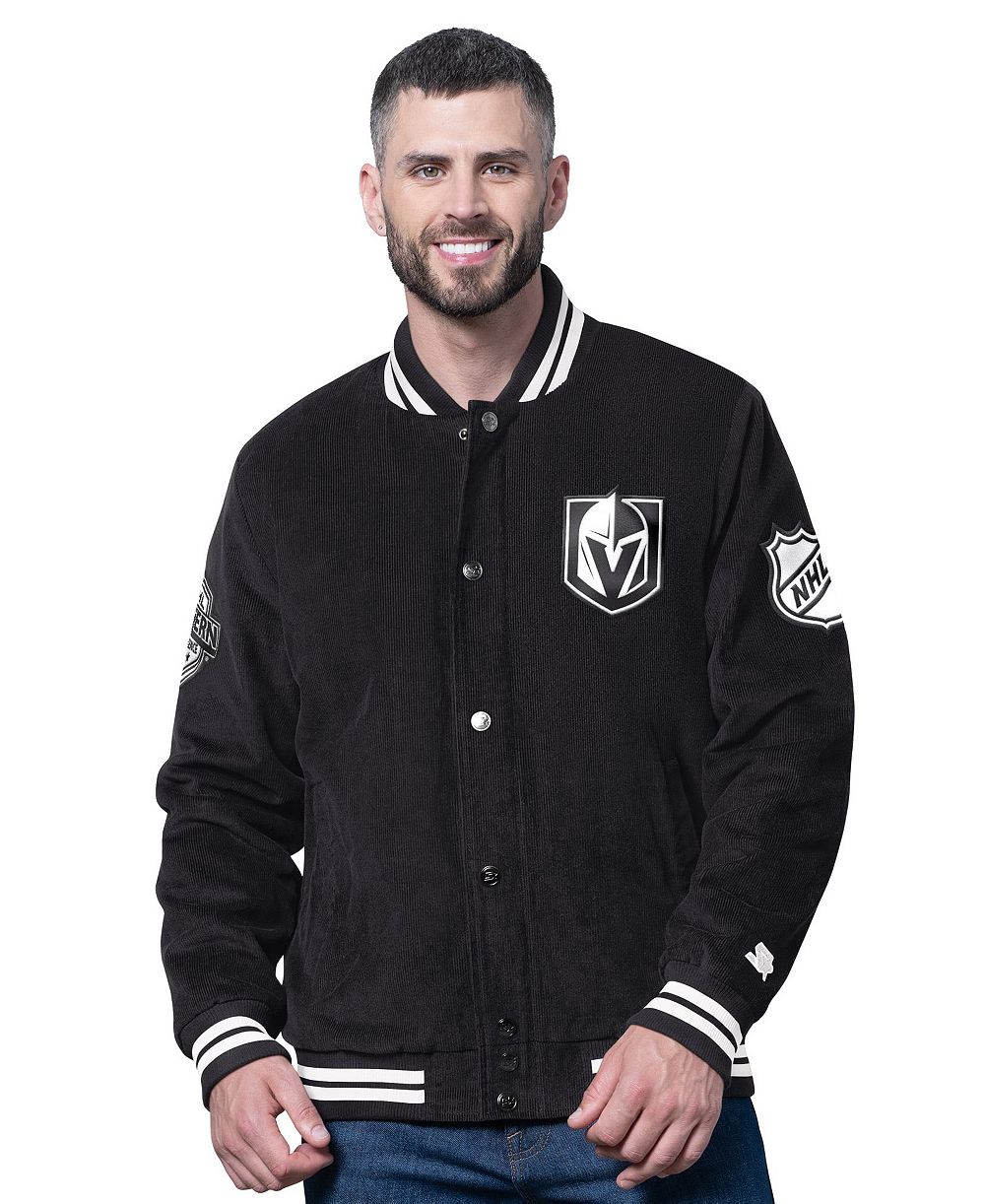 Starter Men's Black Vegas Golden Knights Blackout Varsity Jacket