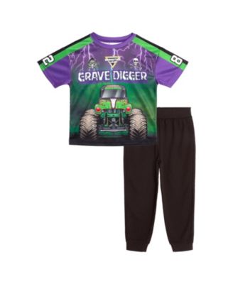Monster Jam детский комплект из футболки и джоггеров с принтом Grave Digger, размеры 4-20