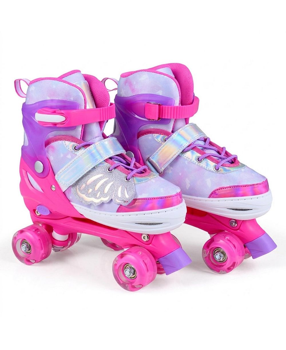 HONGGE Adjustable Light-Up Roller Skates, Ages 9-14