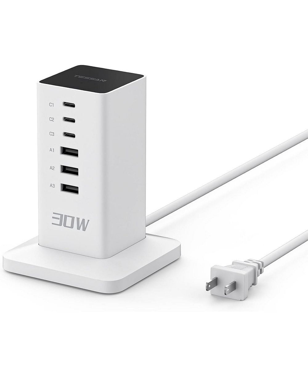 Зарядная станция TESSAN Magic с несколькими портами USB-C для совместимых устройств