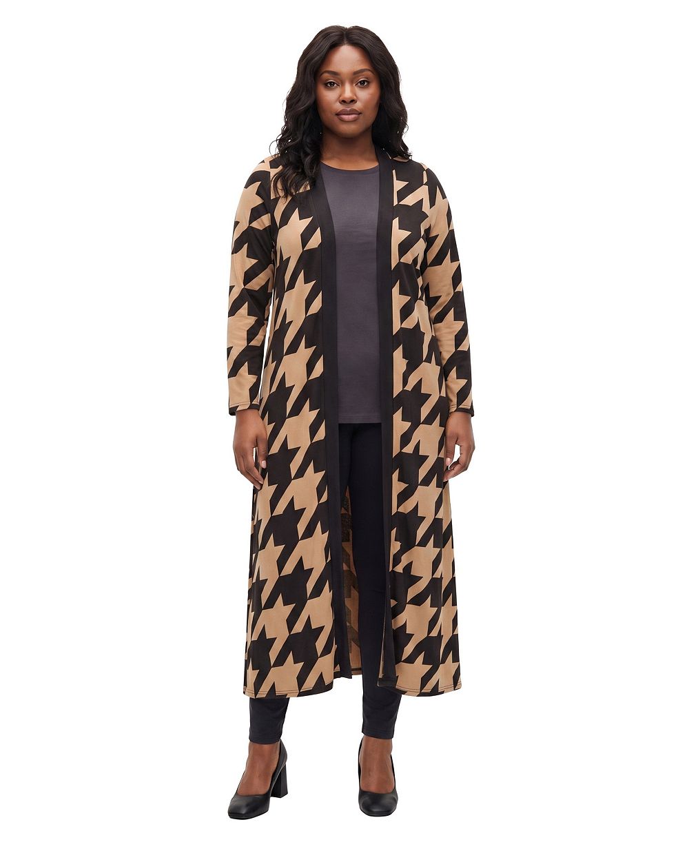 24seven Comfort Apparel Plus-Size Open-Front Cardigan